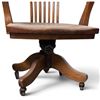 Image 5 : Two Oak Swivel Office Armchairs, One Brooks-Corning Labeled, Vancouver B.C.