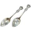 Image 1 : 2 Antique "Old Colonial" by Towle 1895 Sterling Silver 5 5/8" Teaspoons * Total Weight: 50 grams