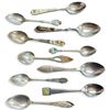 Image 1 : 10 Sterling Silver Souvenir Spoons (some with enamel) * Total weight: 81.8 grams