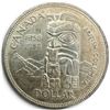 Image 1 : 1958 Canadian Silver Dollar - 80% Silver BC Centennial "Death Dollar" - Circulated