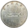 Image 1 : 1961 Canadian Silver Dollar - 80% Silver Voyageur Dollar - Circulated
