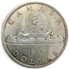 Image 1 : 1963 Canadian Silver Dollar - 80% Silver Voyageur Dollar - Circulated