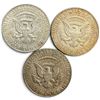 Image 1 : 3 US 1960s Kennedy Silver Half Dollar Coins - 40% Silver - ( 2 x 1967 & 2 x 1968) -Circulated