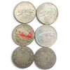 Image 1 : 6 Vintage Canadian Silver Quarters - 2 x 1930s (80% Silver) & 4 x 1967 (50% or 80% Silver - both wer