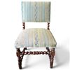 Image 1 : Jacobean-Style Barley-Twist Upholstered Side Chair (W 20 x H 38 x D 18 in.)