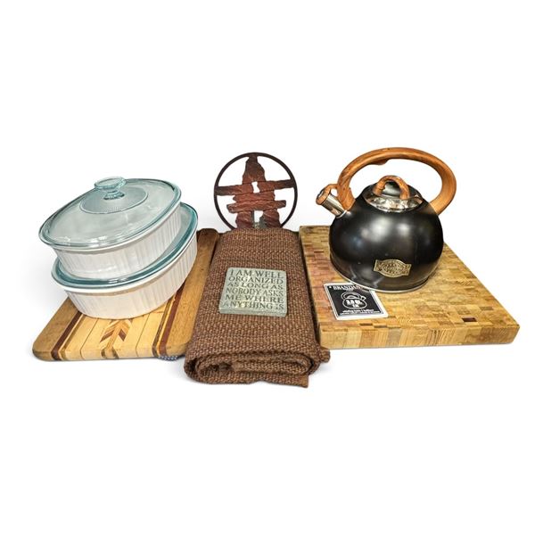Brandani Italy 3 Qt. Whistling Kettle, Covered Casseroles & Kitchen Accessories