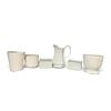 Image 1 : White Glazed Ceramic Pitcher, Planters & 12 Square Dishes (Pitcher 8.5 in.)