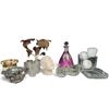 Image 1 : Mixed Decorative Arts Group with Glass, Pottery, Metalwork & Sculpture (11 in.)