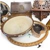 Image 3 : Mixed Decorative Arts with Westclox Clocks, Inlaid Boxes, Suribachi, Mirror & Bookends