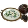 Image 5 : Mixed Decorative Arts with Westclox Clocks, Inlaid Boxes, Suribachi, Mirror & Bookends