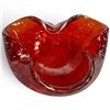 Image 3 : 9-Piece Ruby & Amber Iridescent Glass Decorative Tableware Group (10.5 in.)