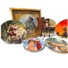 Image 2 : Nine-Piece Film, Royalty & Princess Diana Collector Plate Group with Decorative Vase