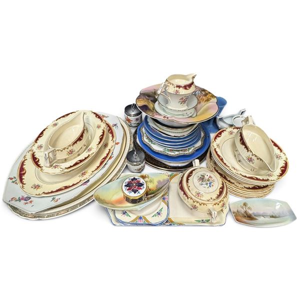 Large Mixed China & Porcelain Dinnerware Incl. Royal Worcester, Noritake & Johnson Bros.