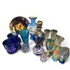 Image 2 : Mixed Blue Art Glass, Pressed Glass & Limoges Porcelain Decorative Group, 16+ Pieces