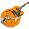 Image 2 : Galveston Orange Hollowbody Electric Guitar with Tremolo, Dual Humbuckers & F-Holes