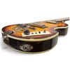 Image 7 : Galveston Violin-Shaped Sunburst Four-String Electric Bass Guitar with Dual Pickups