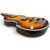 Image 8 : Galveston Violin-Shaped Sunburst Four-String Electric Bass Guitar with Dual Pickups