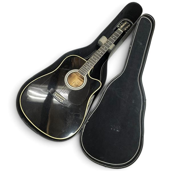 Esteban American Legacy ALC-200 Black Cutaway Acoustic-Electric Guitar & Hard Case