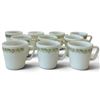 Image 4 : Set of 10 Vintage Pyrex Spring Blossom Green No. 1410 Opalware Coffee Mugs, 300 mL