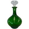 Image 3 : Emerald Green Glass Decanter & Six Stemmed Wine Glasses with Clear Stopper, 8 Pieces