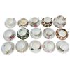 Image 2 : 15 English & Bavarian China Teacup & Saucer Sets, Royal Albert, Royal Vale & Foley
