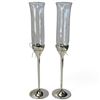Image 1 : Vera Wang for Wedgwood Love Knots Silver-Plated & Glass Champagne Flutes, Boxed Pair