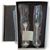 Image 2 : Vera Wang for Wedgwood Love Knots Silver-Plated & Glass Champagne Flutes, Boxed Pair