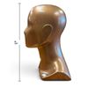 Image 2 : Modernist Abstract Mannequin Display Head Bust with Metallic Gold Finish (14 in.)
