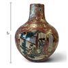 Image 2 : Satsuma-Type Moriage Ceramic Bottle Vase with Figural & Floral Decoration 12" Tall