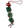 Image 7 : Red Glazed Relief Ceramic Teapot & Green Stone-Appearance Hanging Ornament 4.5" Tall