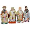 Image 1 : Set of Four Chinese Polychrome Glazed Ceramic Deity & Immortal Figures, Seated & Standing