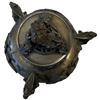 Image 4 : Chinese-Style Bronze-Tone & Blue-Green Tripod Censer with Dragons & Guardian Lion Finial 5.5" Tall