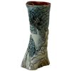 Image 3 : Asian Glazed Ceramic Relief Vase with Scholar, Cranes, Pine Trees & Rockwork 6" Tall