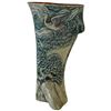 Image 4 : Asian Glazed Ceramic Relief Vase with Scholar, Cranes, Pine Trees & Rockwork 6" Tall