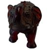 Image 4 : Ornate Translucent Ruby-Red Elephant Figurine with Raised Trunk & Incised Decoration 4.5" Long