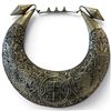 Image 1 : Large Miao/Hmong-Style Two-Tone Ceremonial Collar with Dragon, Phoenix & Shou Motifs 12.25 Dia