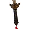 Image 4 : Asian Decorative Group: Cloisonné Vase, Figural Covered Jar & Ornamental Sword