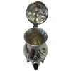 Image 2 : Viking Plate E.P. Brass Coffee & Tea Pots with Mexican Aztec Calendar Shell-Inlay Tray