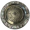 Image 7 : Viking Plate E.P. Brass Coffee & Tea Pots with Mexican Aztec Calendar Shell-Inlay Tray