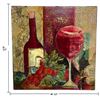 Image 2 : L.M. Hanne Signed Pair of Mixed-Media Wine, Grapes & Figure Paintings on Canvas