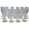 Image 1 : 15-Piece Clear Cut-Pattern Glass Drinkware Group with Stemmed Goblets & Tumblers