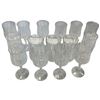 Image 2 : 15-Piece Clear Cut-Pattern Glass Drinkware Group with Stemmed Goblets & Tumblers