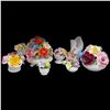 Image 1 : Seven English Bone China Floral Ornaments, Aynsley, Royal Adderley & Staffordshire