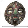 Image 2 : Pair Vintage Ghanaian Carved Wood Masks, Beadwork, Brass & Bird Motifs (8 x 9 in.)
