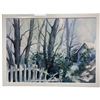 Image 3 : L. M. Hawe Signed Watercolor Woodland Cottage Landscape, Framed & Matted 22.5x18.5"