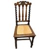 Image 2 : Jacobean Revival-Style Oak Side Chair with Barley-Twist Back & Inset Wood Seat