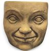 Image 1 : Cast Stylized Smiling Face Garden Sculpture or Pedestal (10 x 10 in.)