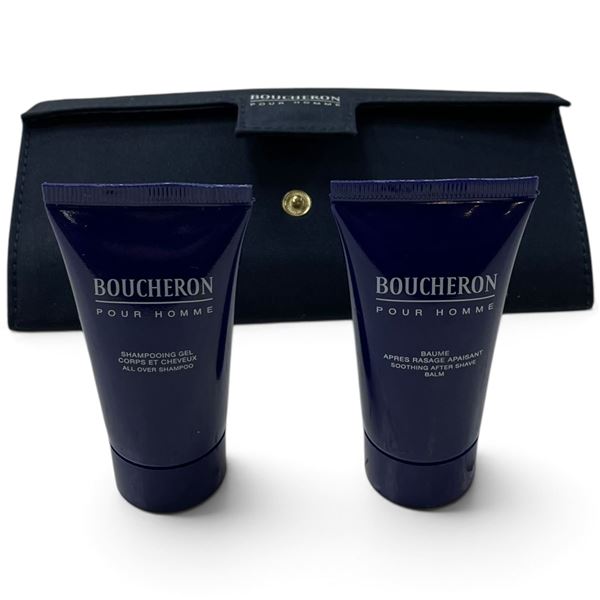 Boucheron Pour Homme Week-End Grooming Kit with Shower Gel, After-Shave Balm & Pouch