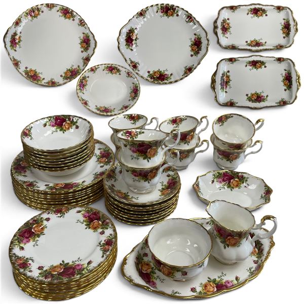Royal Albert Old Country Roses English Bone China Dinner & Tea Service with Serving Pieces