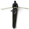 Image 6 : Signed Inuit Soapstone Kayak Hunter Carving with Bone /Tusk Elements, Dated '09 (12 in.)